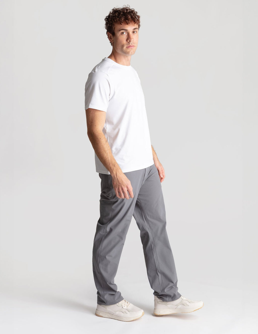 5-Pocket Tech Pants- Dark Gray - Relaxed Fit