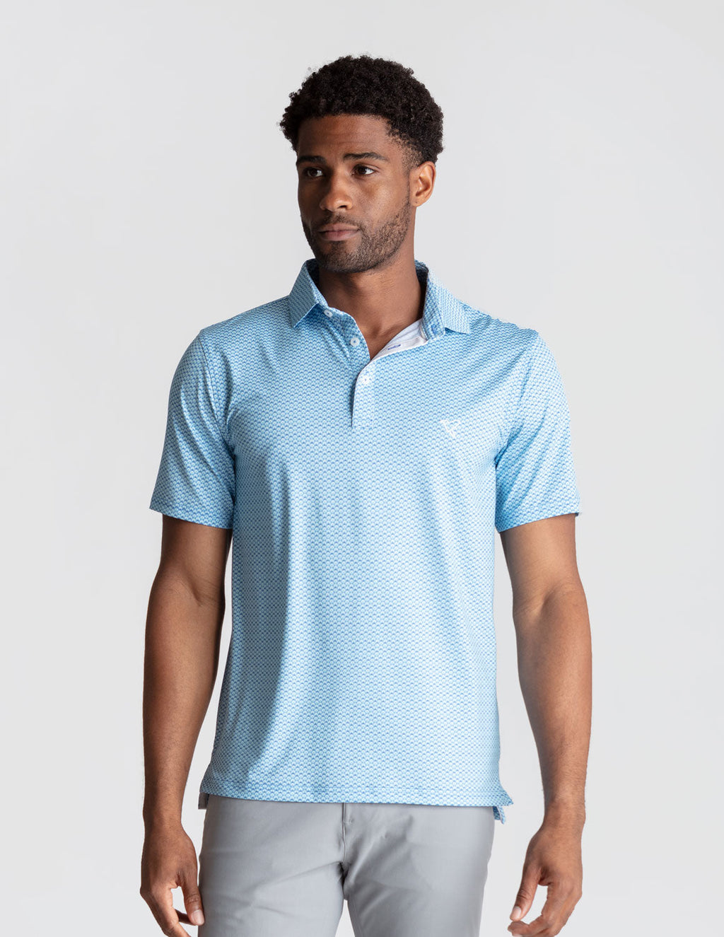 NoFlop Golf Polo - Teal Fans