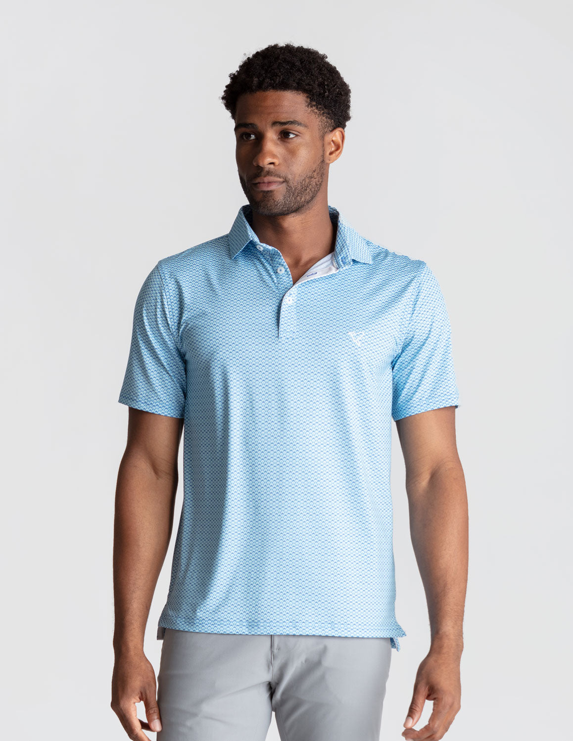 NoFlop Golf Polo - Teal Fans