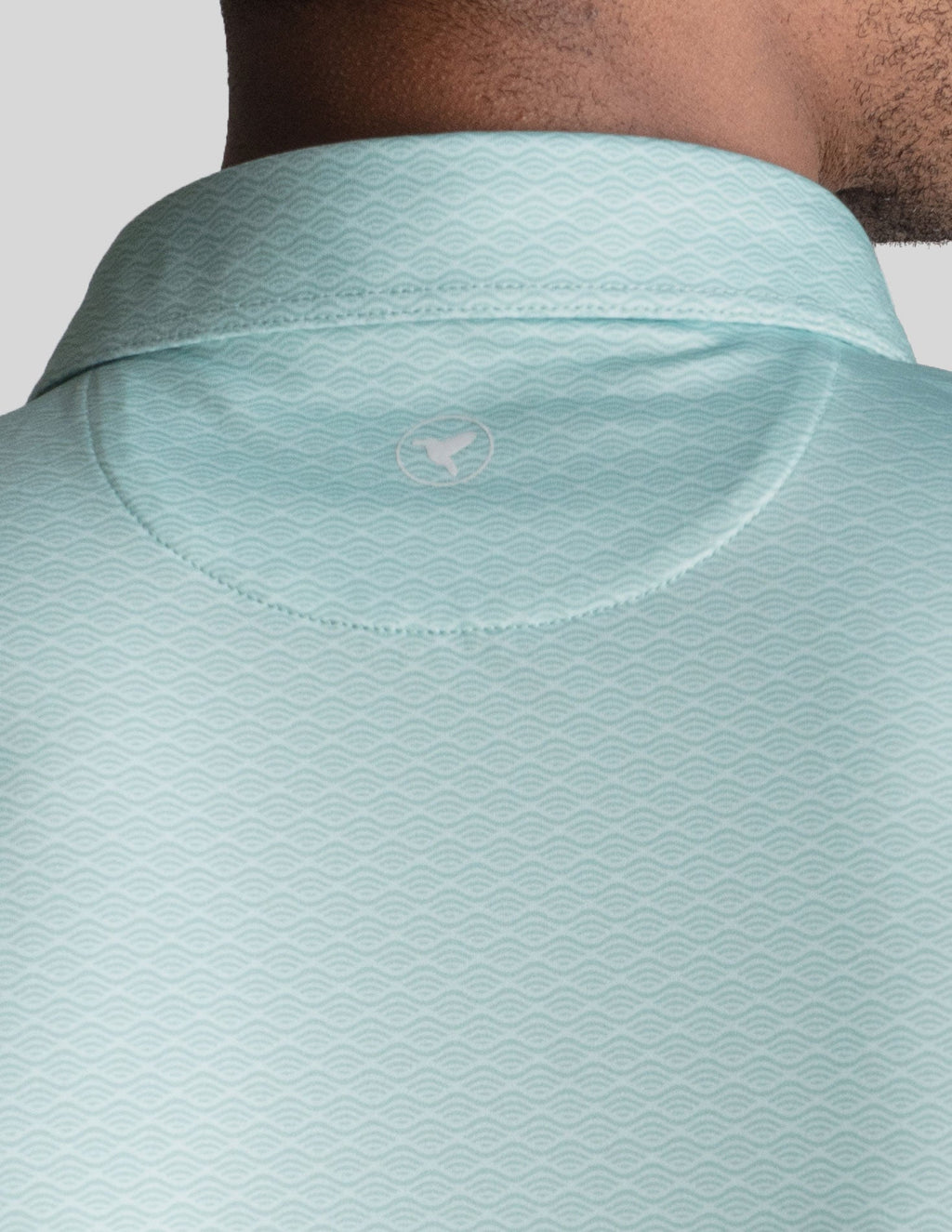 NoFlop Golf Polo - Green Wave