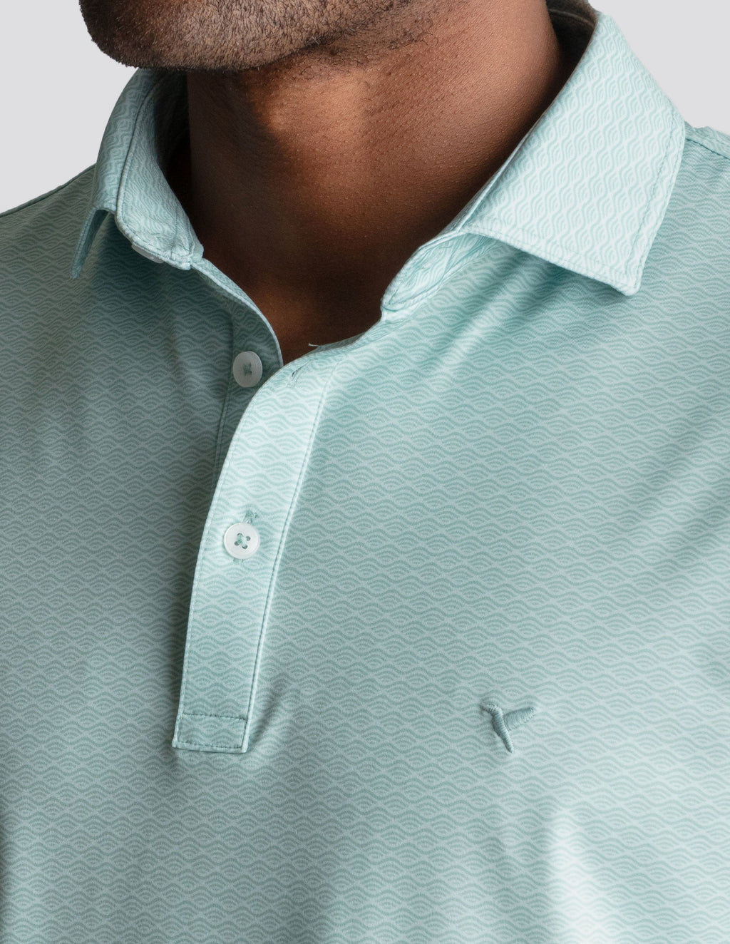 NoFlop Golf Polo - Green Wave