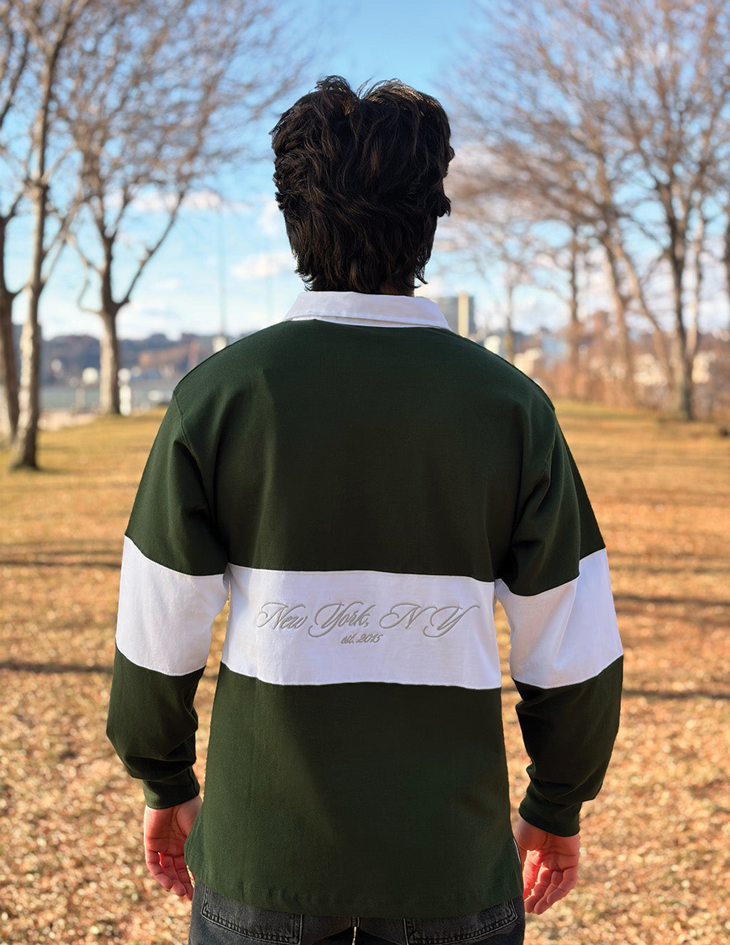 Rugby Shirt - Green &amp; White