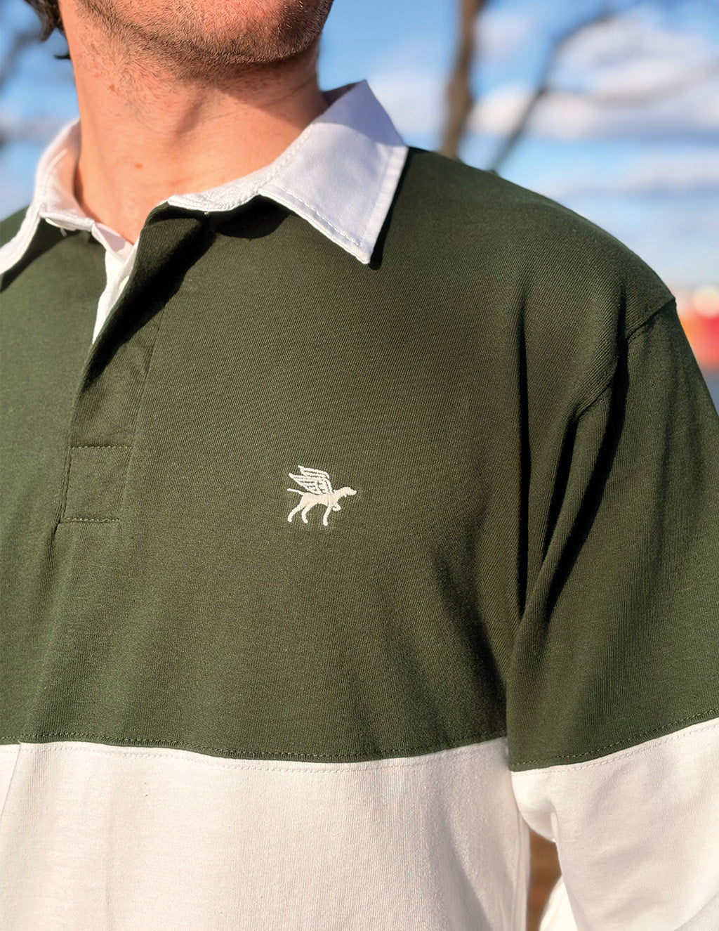 Rugby Shirt - Green &amp; White