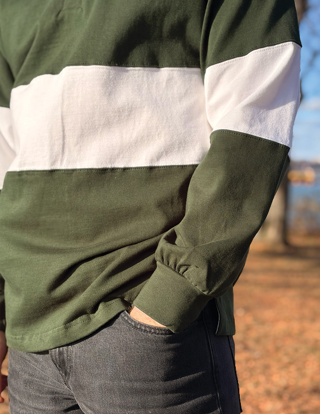 Rugby Shirt - Green &amp; White