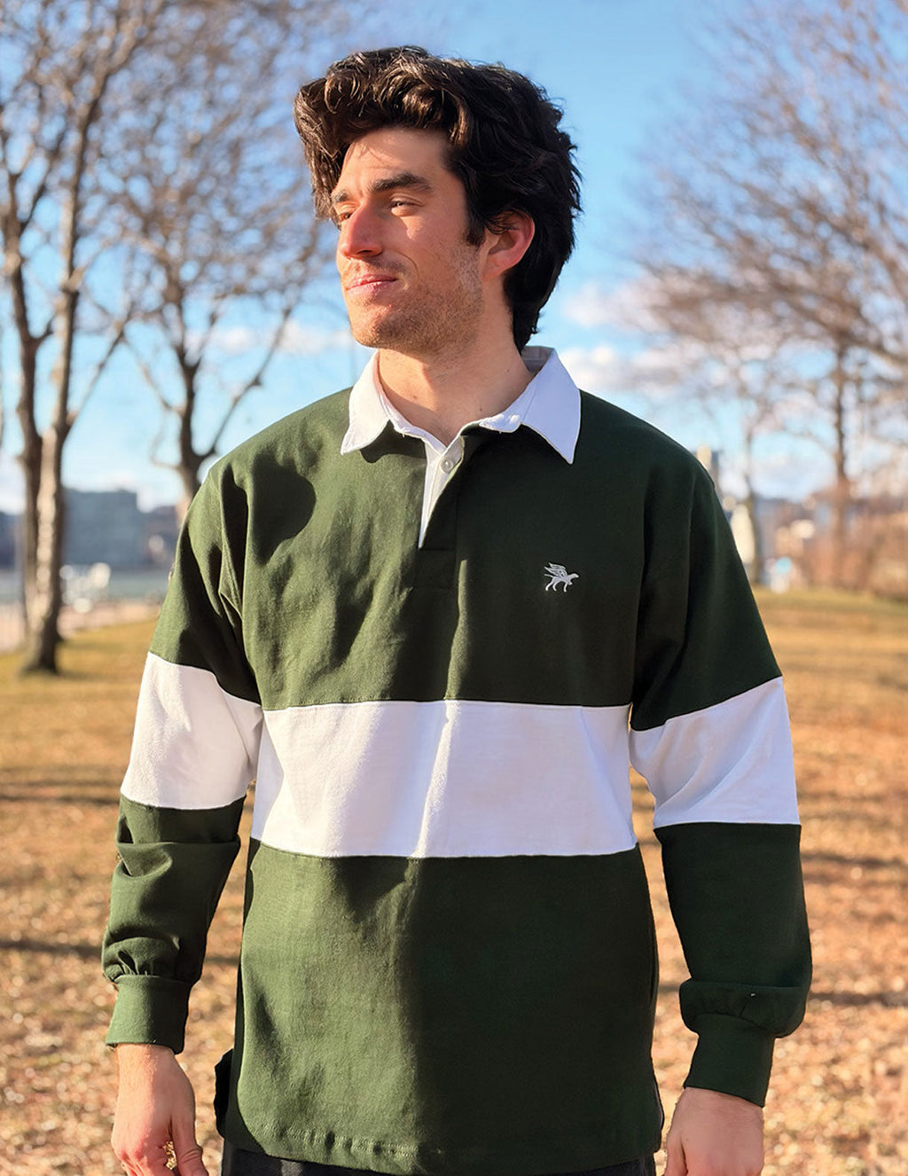 Rugby Shirt - Green &amp; White