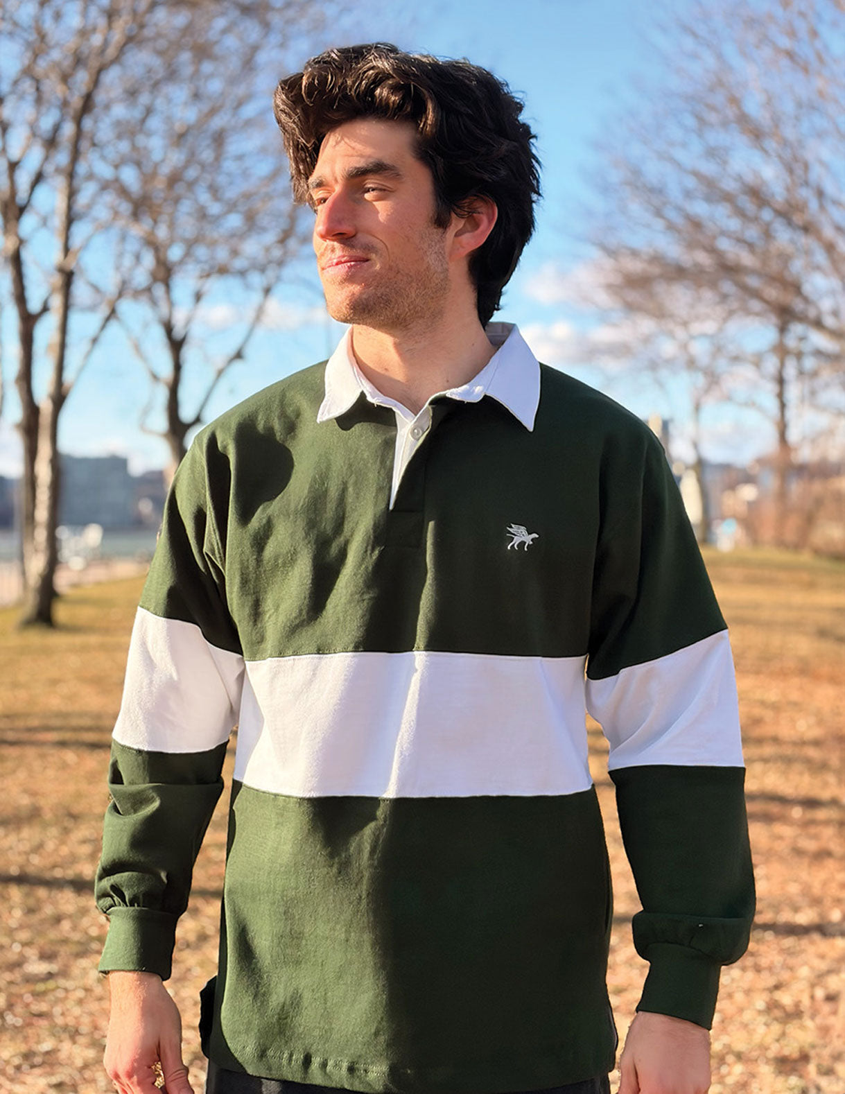 Rugby Shirt - Green &amp; White