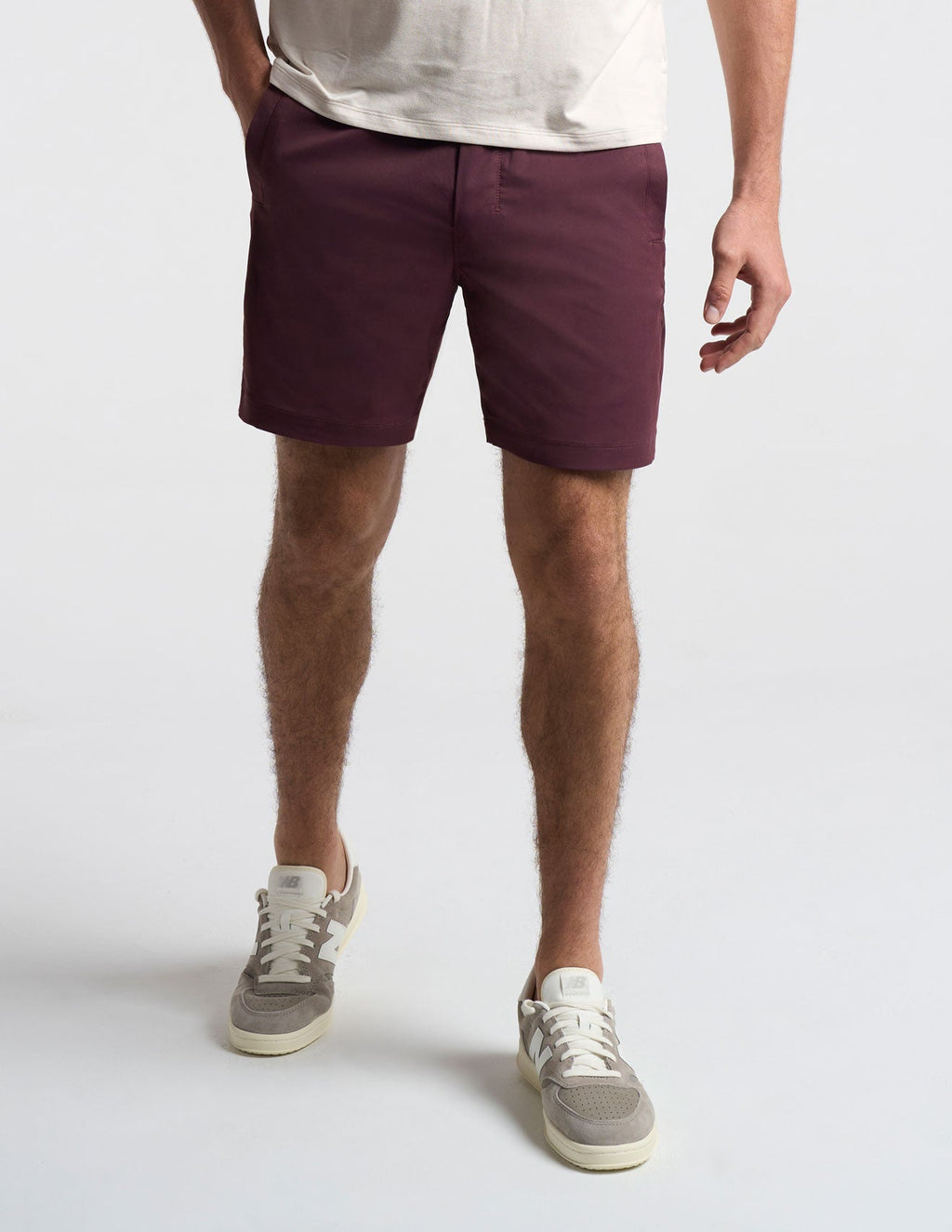 Khaki Shorts - Maroon