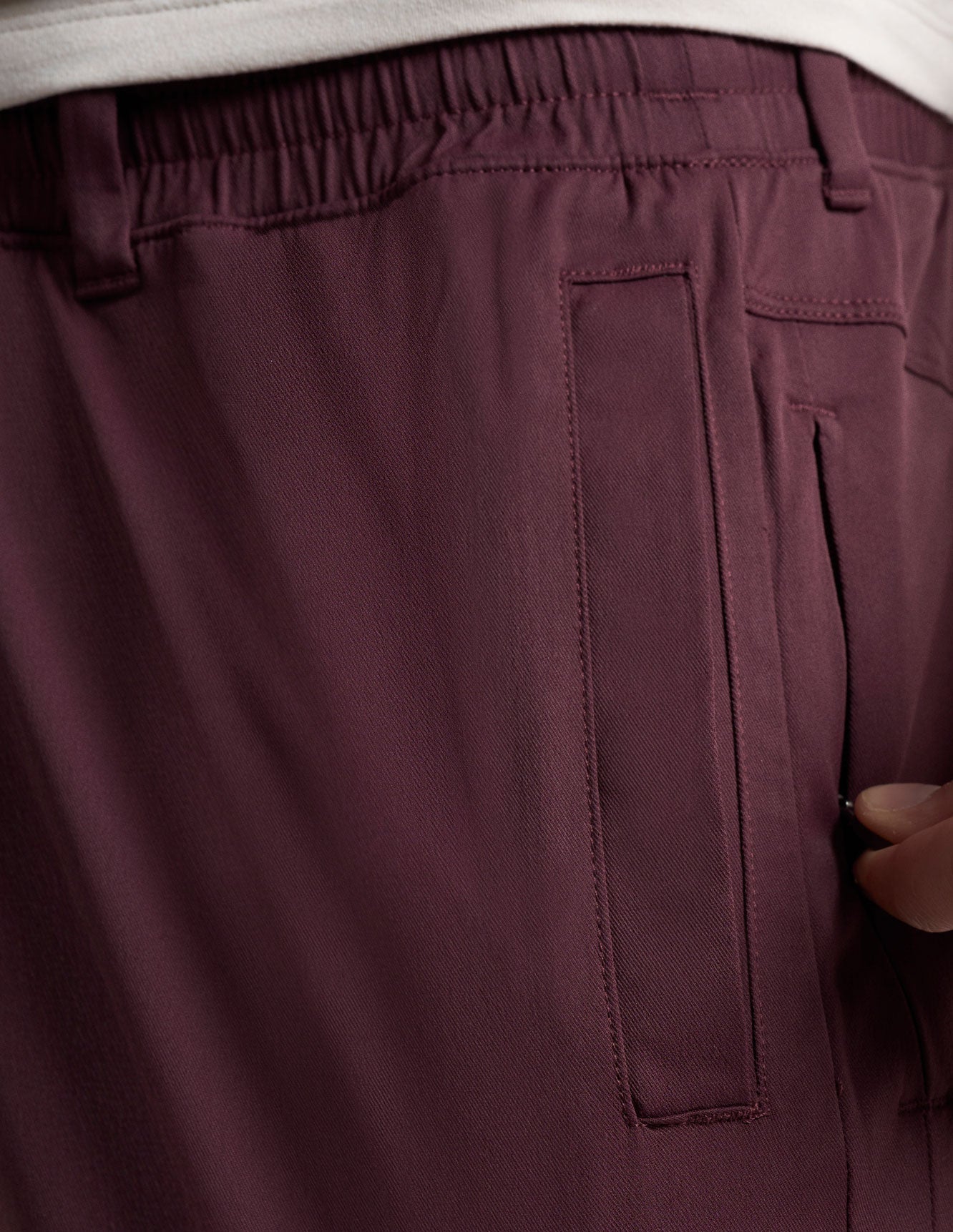 Khaki Shorts - Maroon