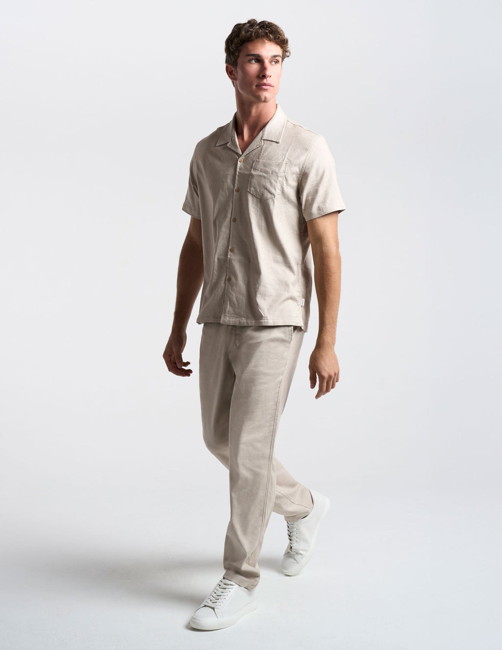 Tech Linen Pants - Beige