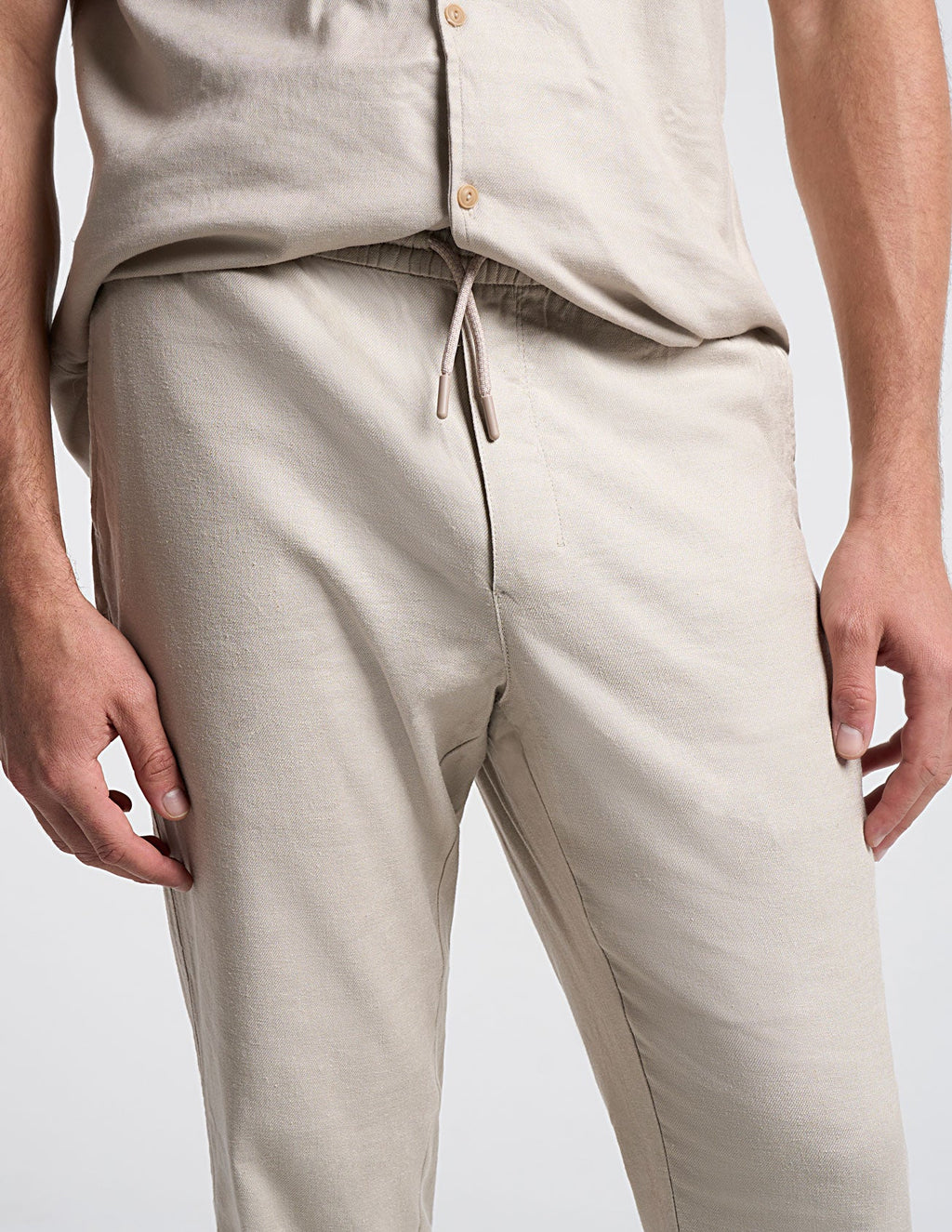 Tech Linen Pants - Beige