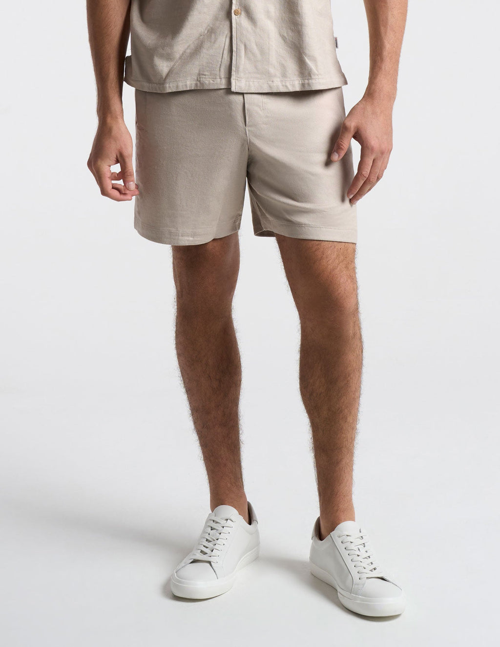 Tech Linen Shorts - Beige
