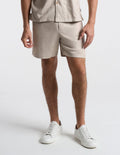 Tech Linen Shorts - Beige