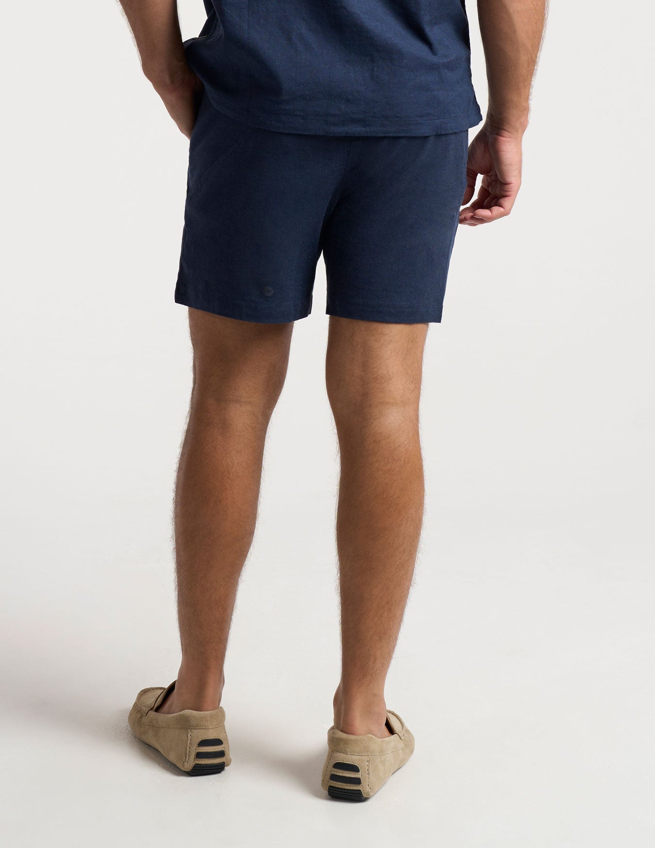 Tech Linen Shorts - Navy