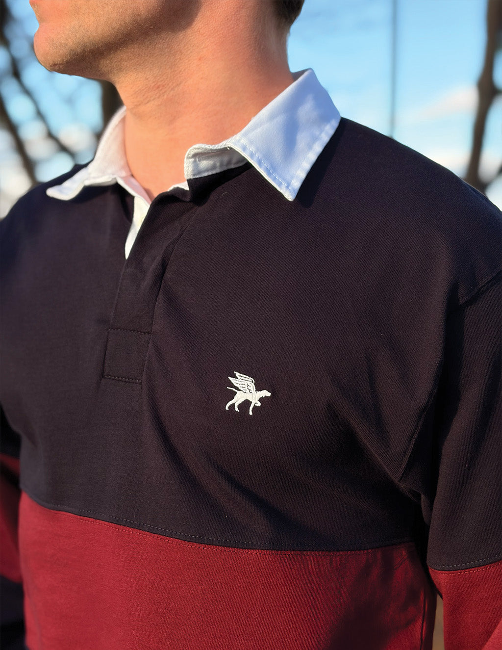 Rugby Shirt - Navy &amp; Red