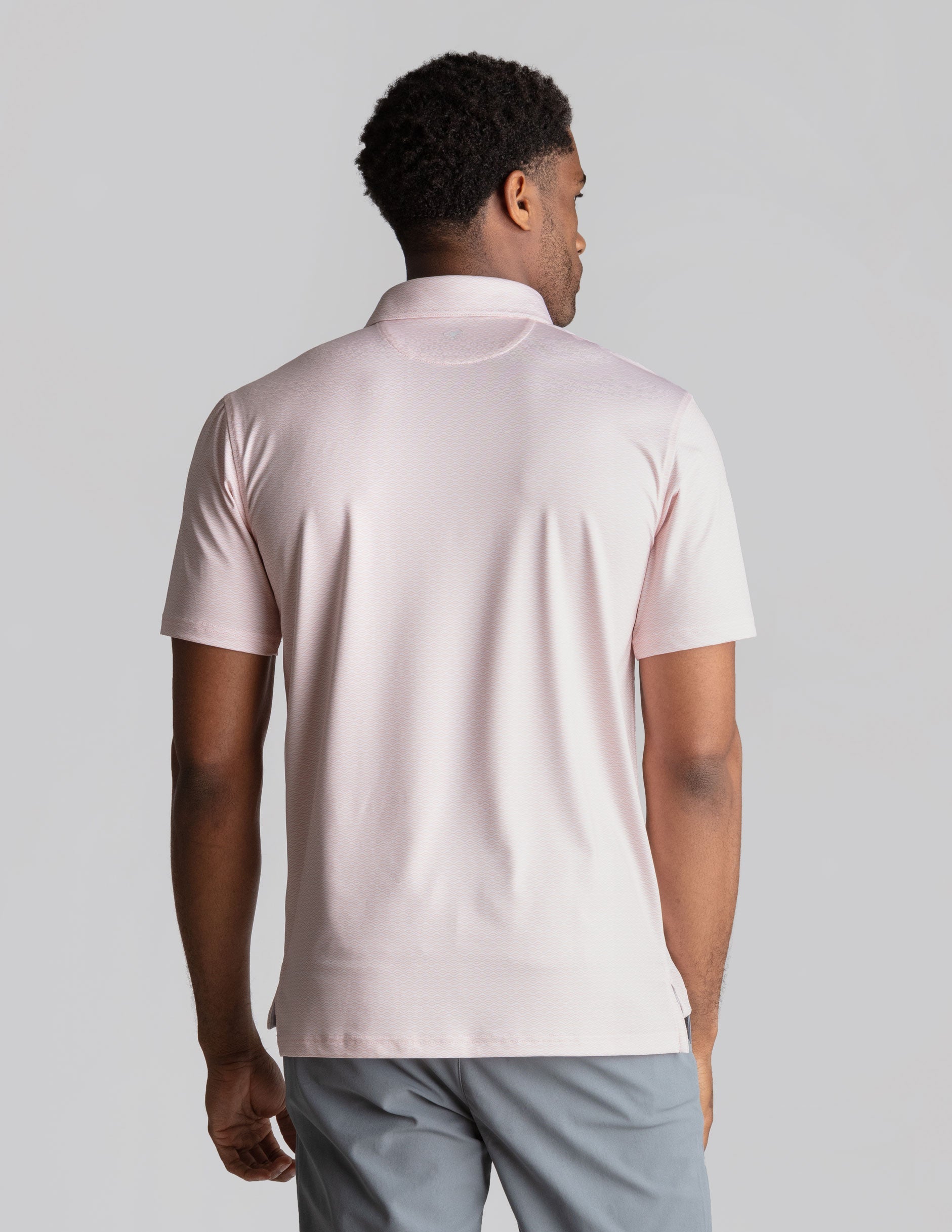 NoFlop Golf Polo - Orange Wave