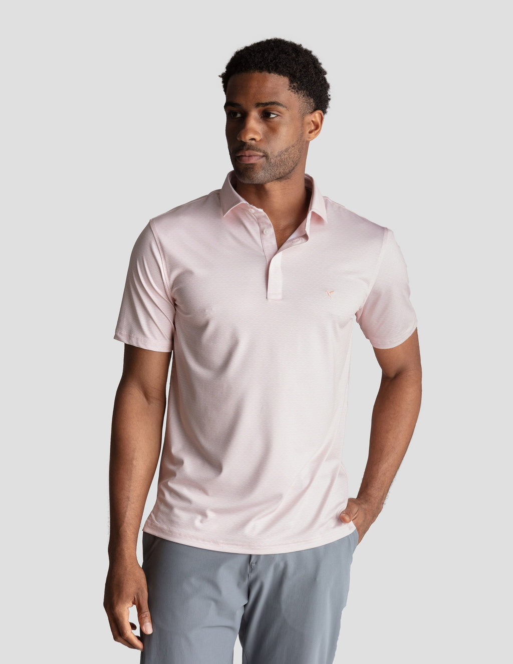 NoFlop Golf Polo - Orange Wave