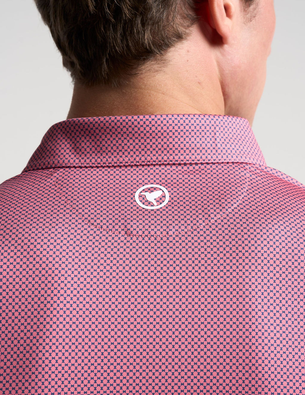 NoFlop Golf Polo - Pink Bowtie