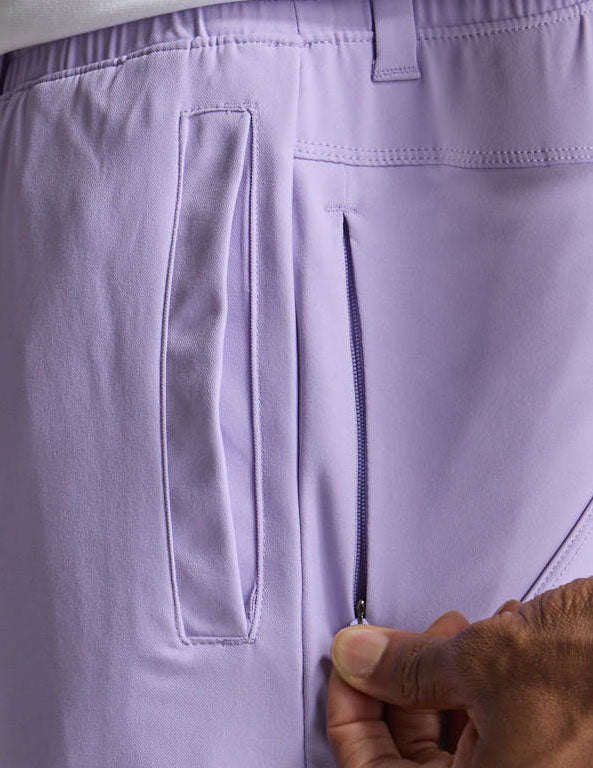 Khaki Shorts - Purple Rose
