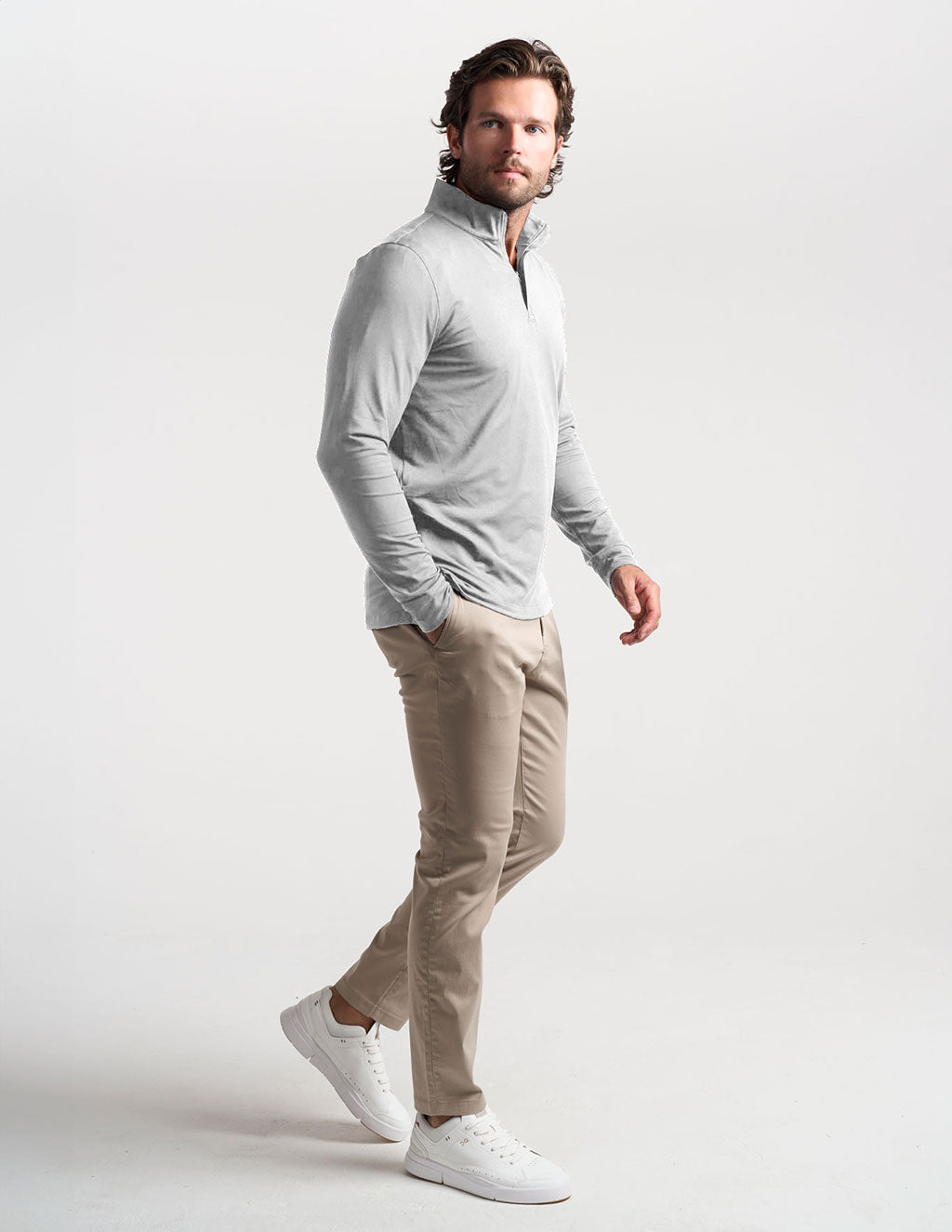 Quarter Zip - Gray