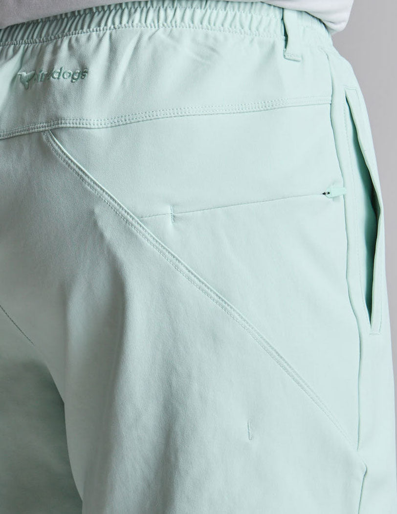 Khaki Shorts - Seafoam