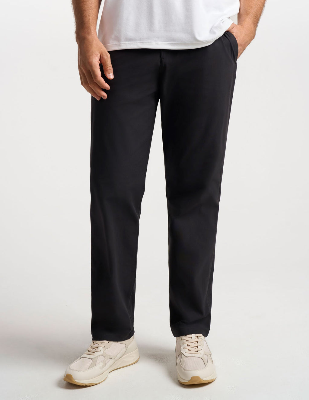 Stretch Khakis - Black - Relaxed Fit