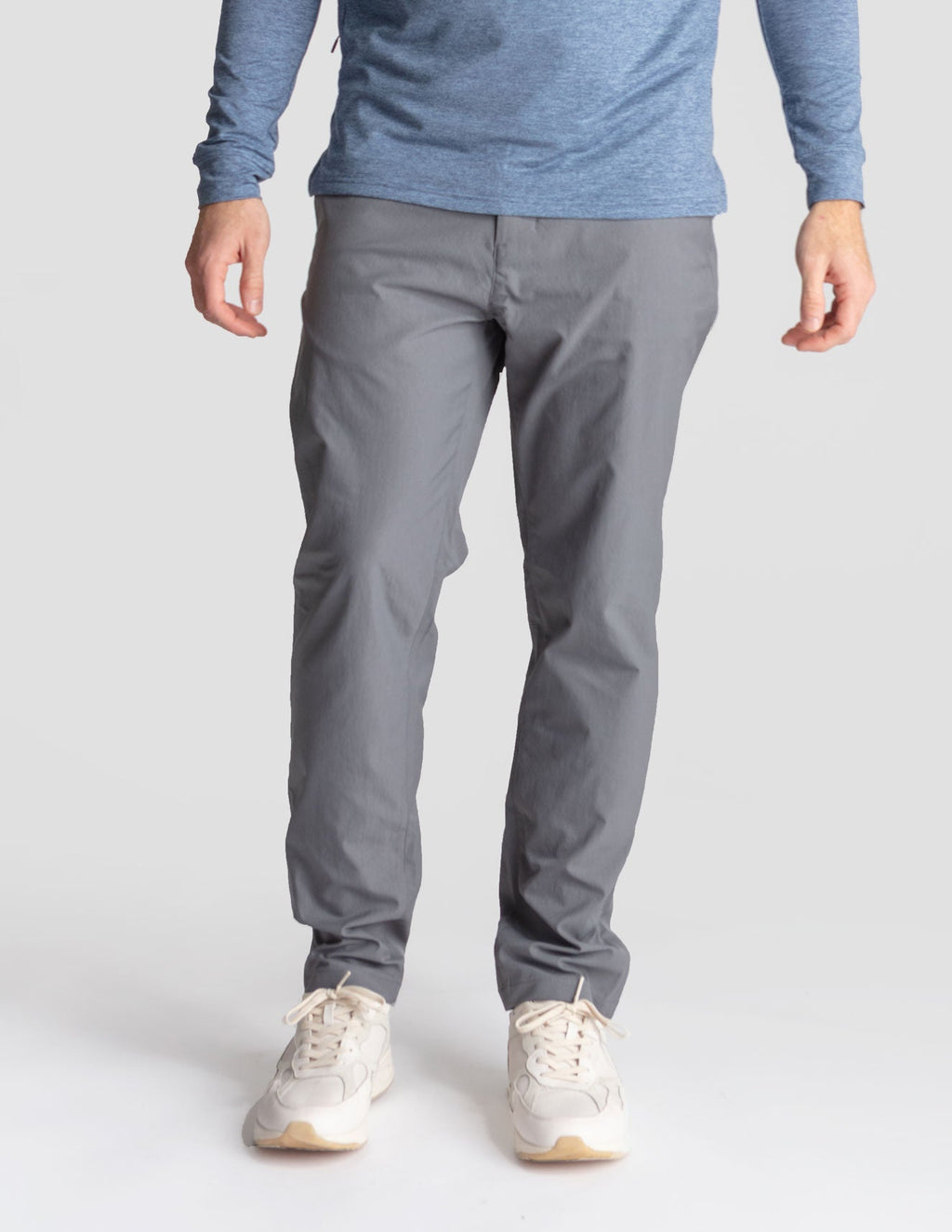 Stretch Khakis - Dark Gray - Classic Fit