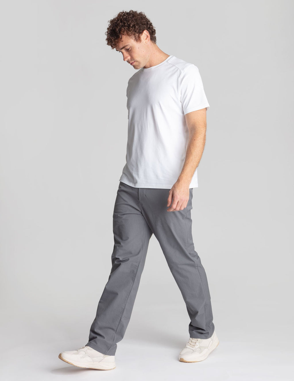 Stretch Khakis - Dark Gray - Relaxed Fit