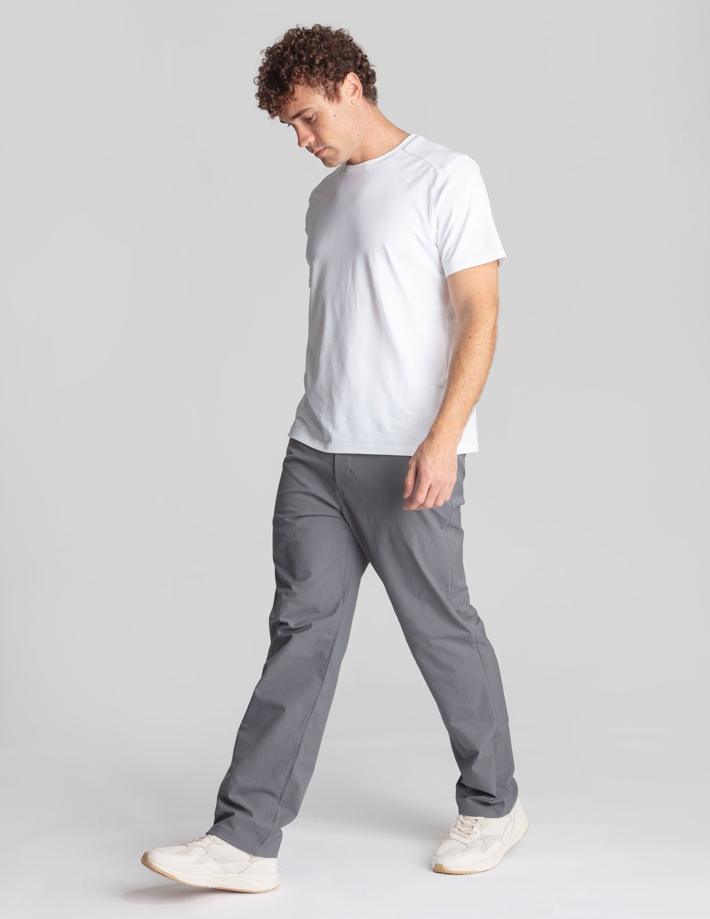 Stretch Khakis - Dark Gray - Relaxed Fit