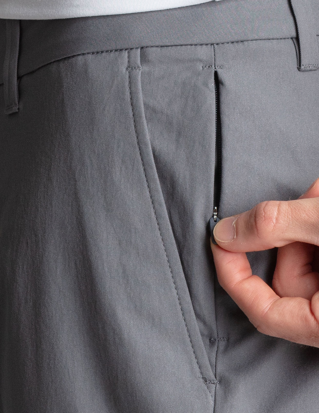 Stretch Khakis - Dark Gray - Relaxed Fit