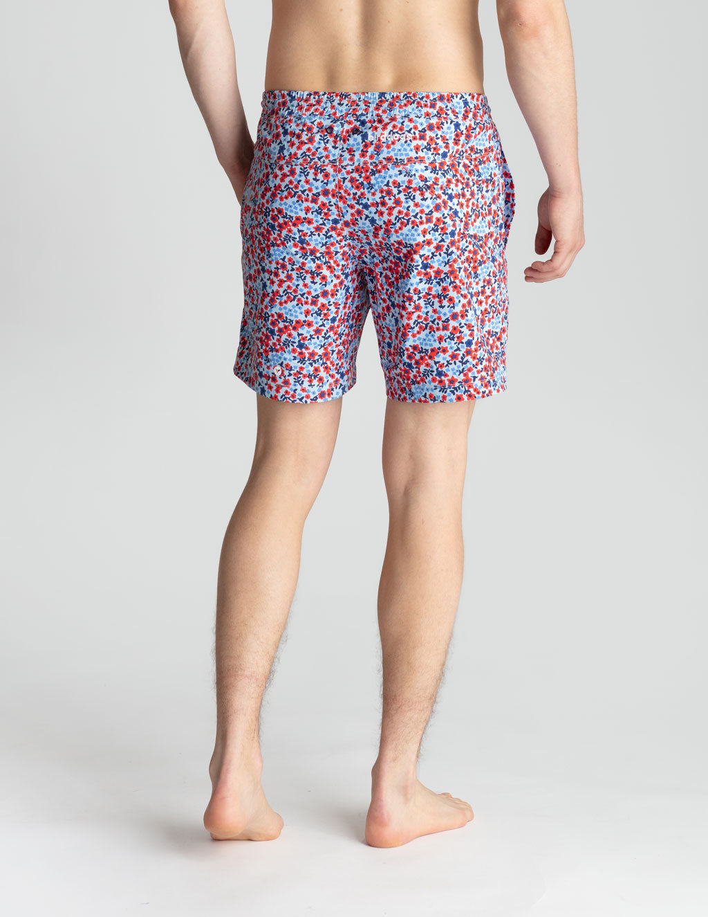 Swim Shorts - Blue &amp; Red Flower