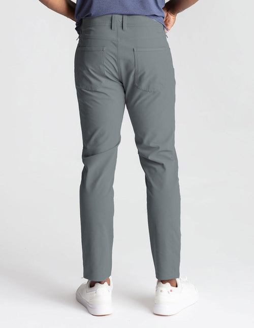 5-Pocket Tech Pants - Dark Gray - Slim Fit
