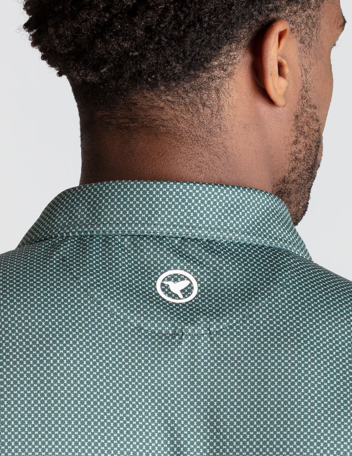 NoFlop Golf Polo - Dark Green Bowtie