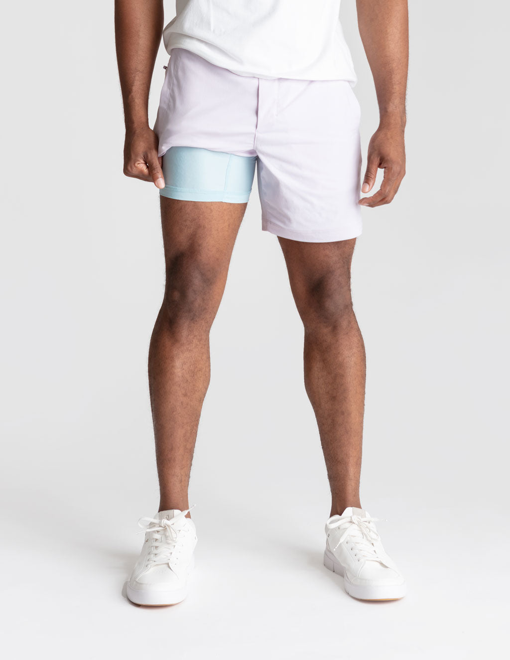 Khaki Shorts - Lavender