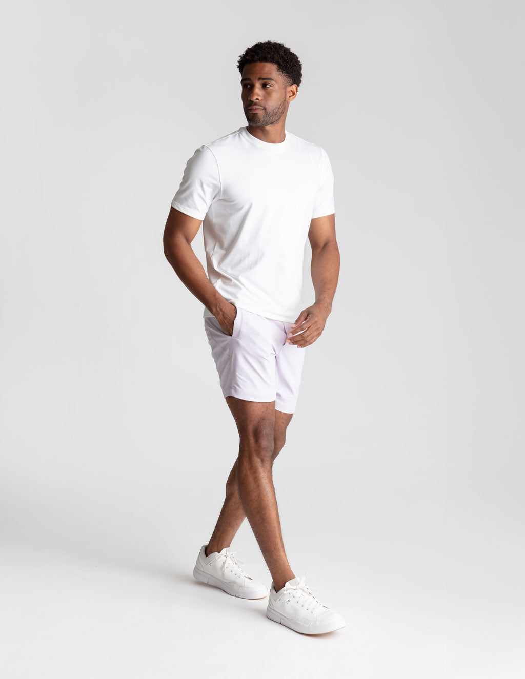 Khaki Shorts - Lavender