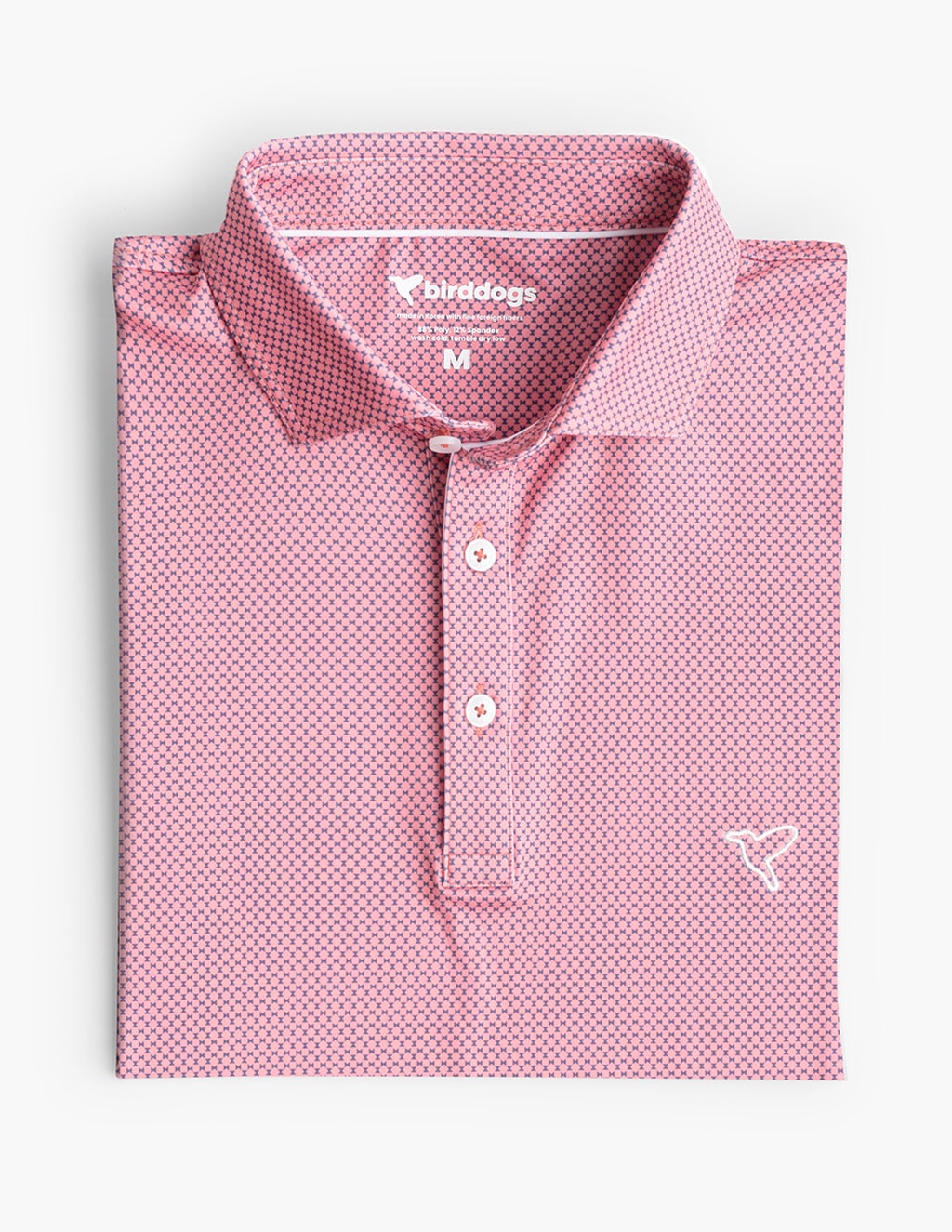 NoFlop Golf Polo - Pink Bowtie